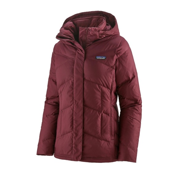 Patagonia Jackets & Blazers - Patagonia Women's Down Burgundy Puffer Jacket with Hood